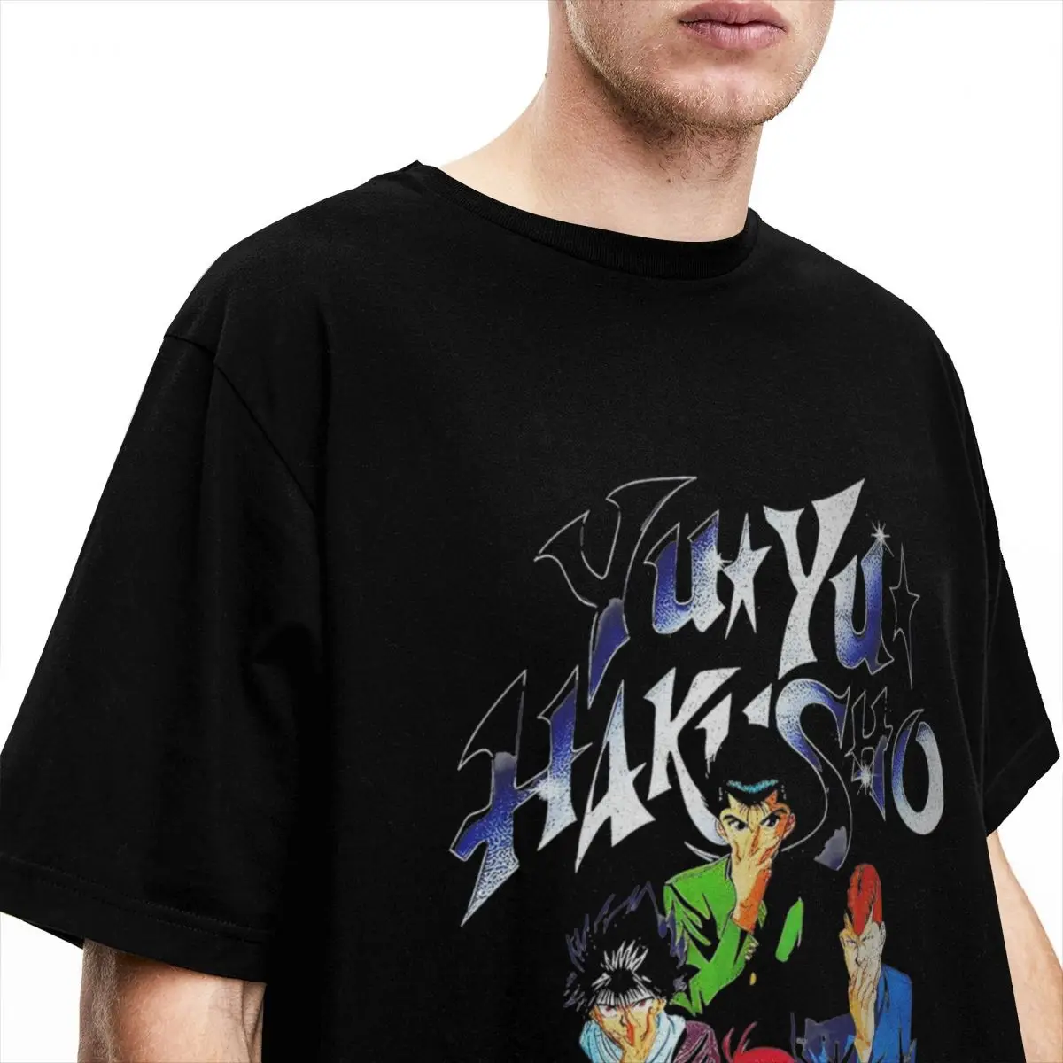 تي شيرت للرجال والنساء ، تي شيرت Hakusho يو ، المانجا 90s ، تي شيرت عتيق ، ملابس قصيرة الأكمام ، ملابس قطنية ، فكرة ، هدية