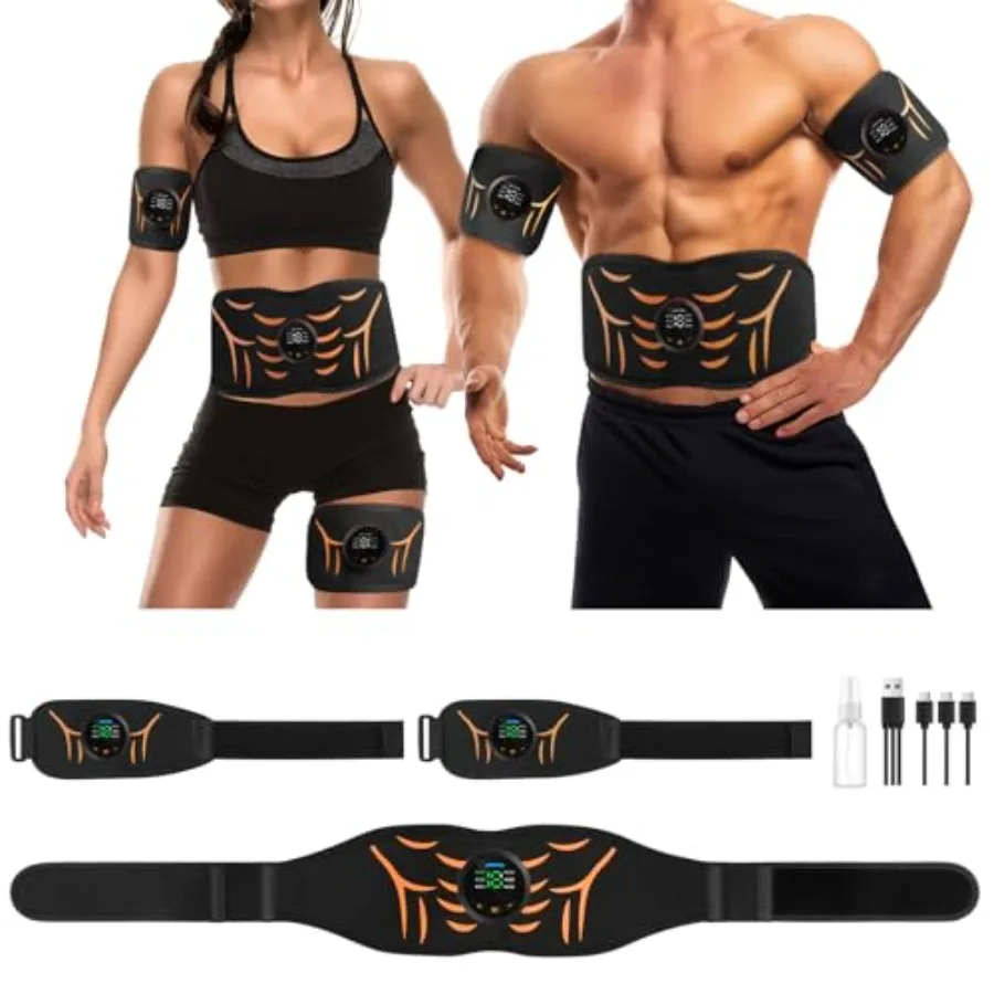 

Электронный стимулятор мышц живота Ab Stimulator - пояс для тренировки мышц живота с 6 режимами и 18 уровнями интенсивности для дома, офиса и спортзала