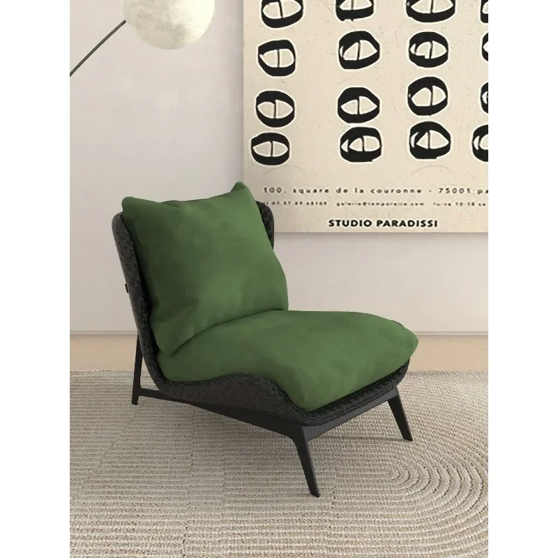 Italian minimalist lazy leisure bedroom balcony light luxury hotel beauty salon club reception chair