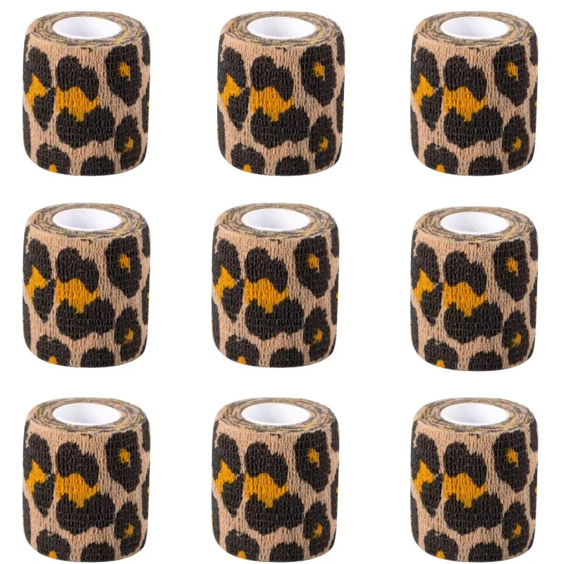 6/12/24/48pcs Printed Self Adhesive Tattoo Elastic Bandage Sports Wrap Tape for Finger Joint Knee First Aid Kit Pet Tape