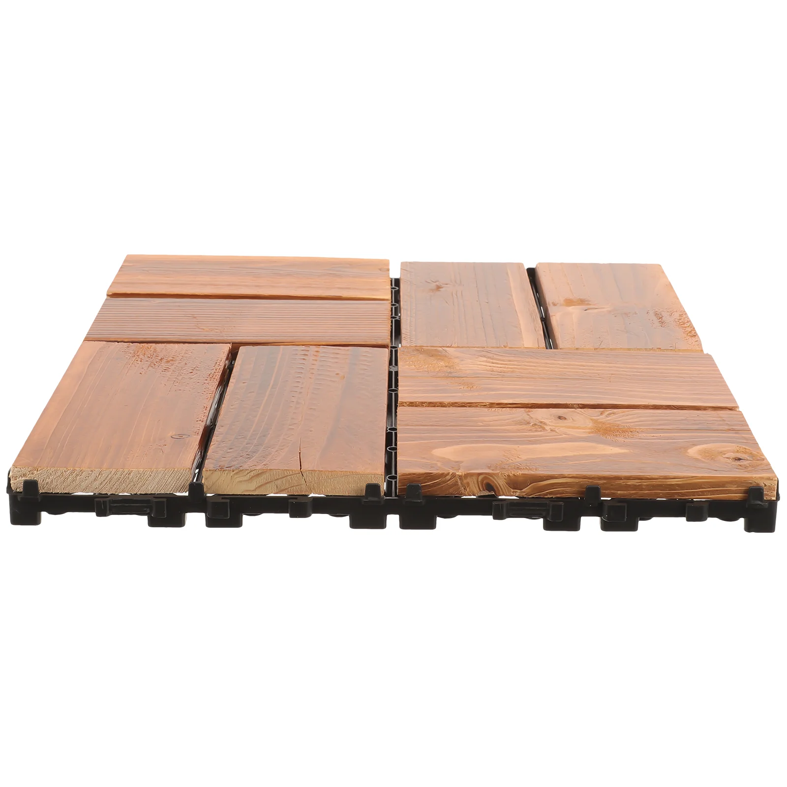 Splicing Interlocking Patio Tiles Outdoor Deck Balcony Floor Covering Plastic Wood Flooring