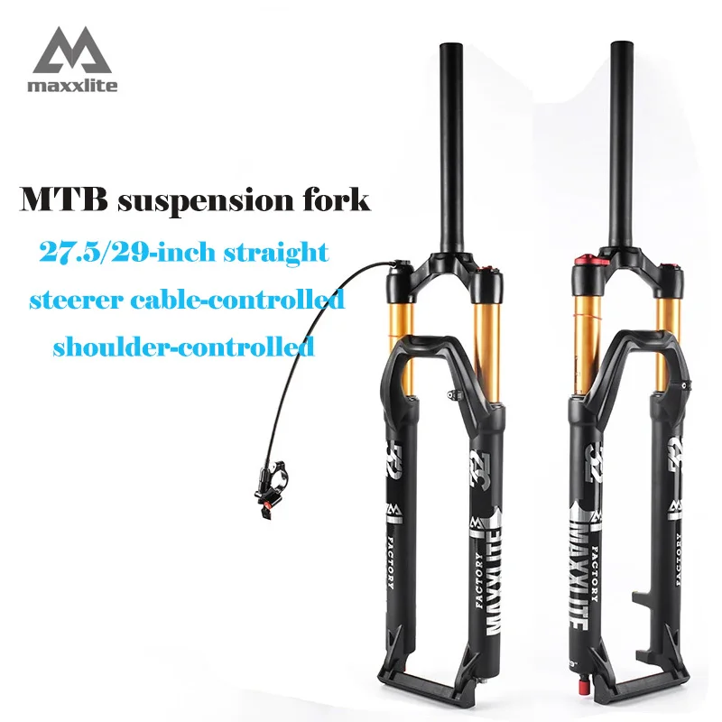 

Gold Tube Magnesium Alloy MTB Suspension - 29/27.5 Inch Quick Release Lockout Downhill MTB Forks Mountain Bike Accessories