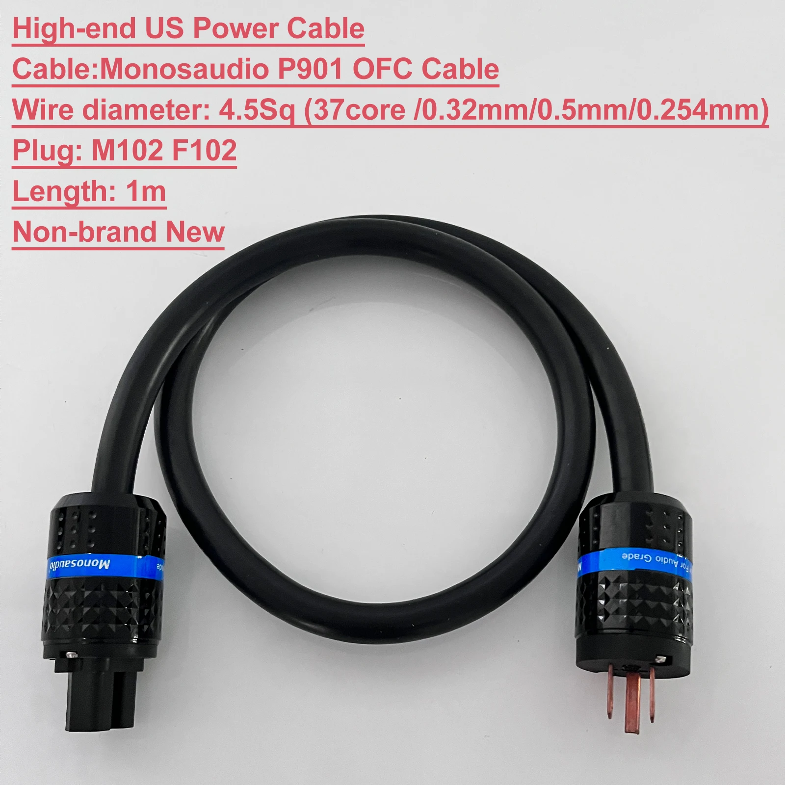 HiFi Audio Preffair AC-Stromkabel mit US/EU/UK-Version Steckern C15 Buchsen für Leistungsverstärker-Lautsprecher – Detail 10