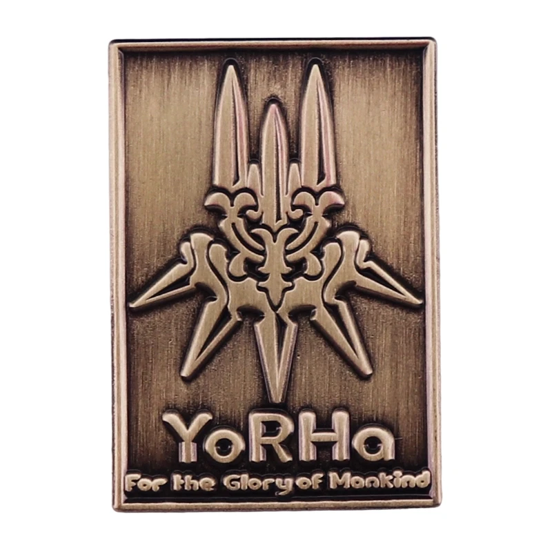 NieR-Automata Emil رئيس المينا دبوس ARPG الطرفية جمع شارة لعبة فيديو إلهام بروش ألعاب هدية تذكارية #6