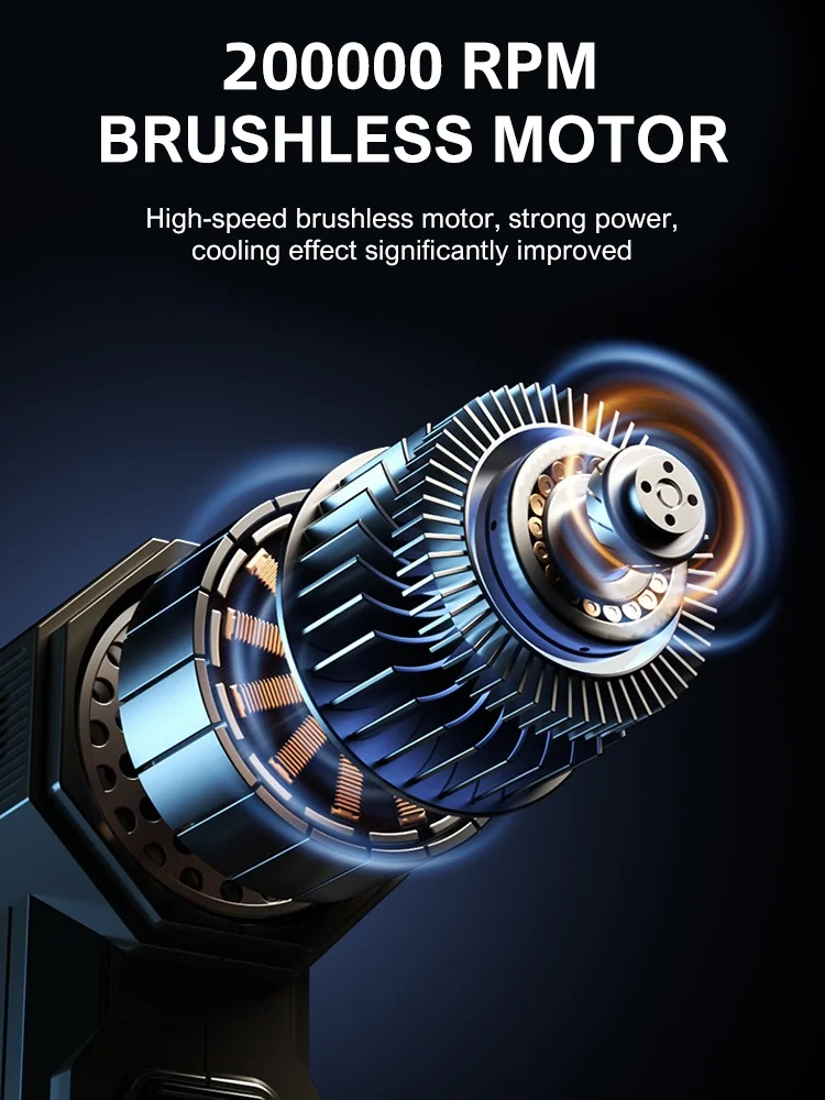 Potente ventilatore d'aria Ventola per condotto ad alta velocità da 60 m/s Mini ventola Turbo Jet 200000 Motore brushless ad alte prestazioni con ventola violenta turbo RPM