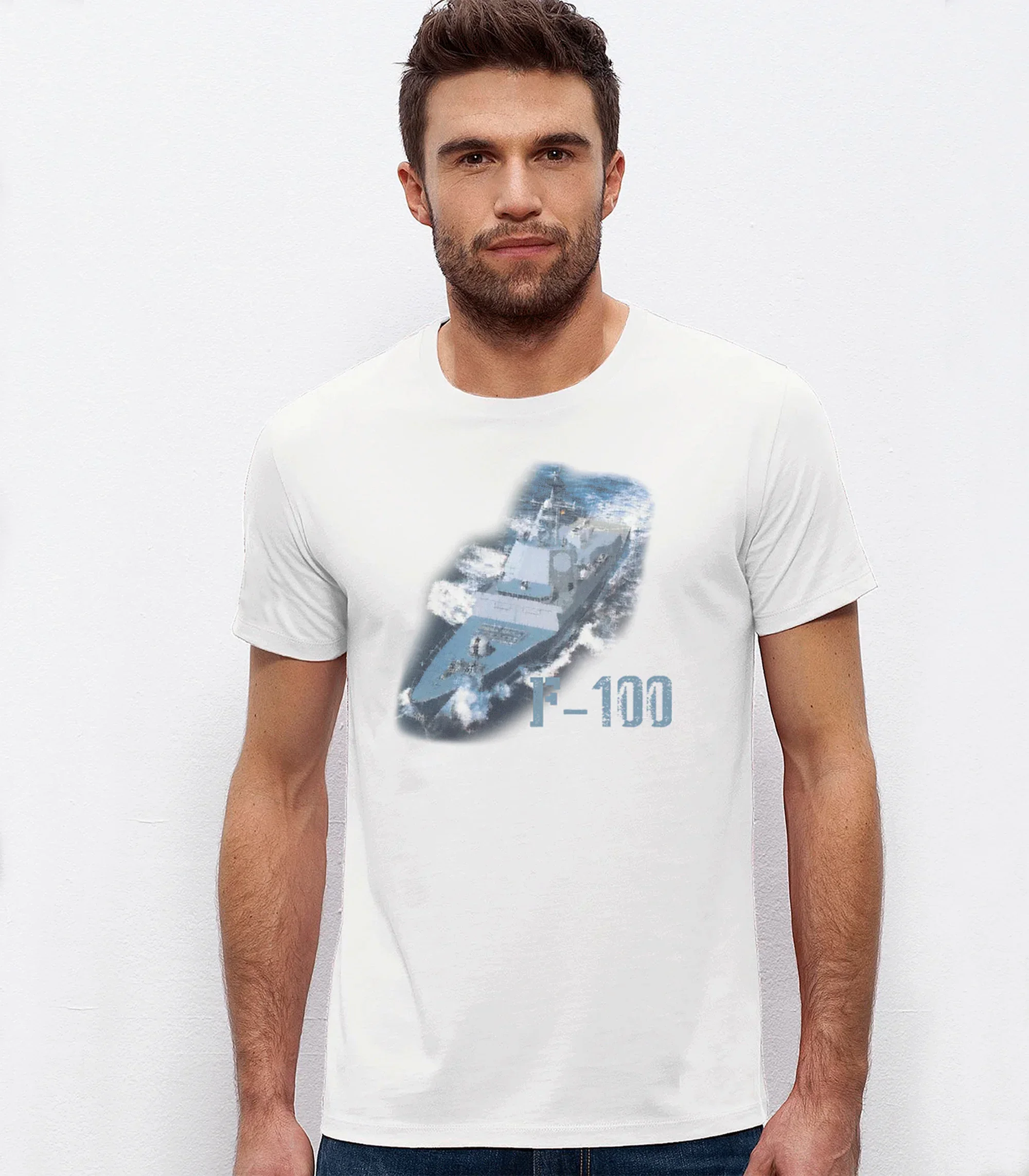 Spanish Naval F-100 Alvaro De Bazan-class Frigate T-Shirt 100% Cotton O-Neck Summer Short Sleeve Casual Mens T-shirt Size S-3XL