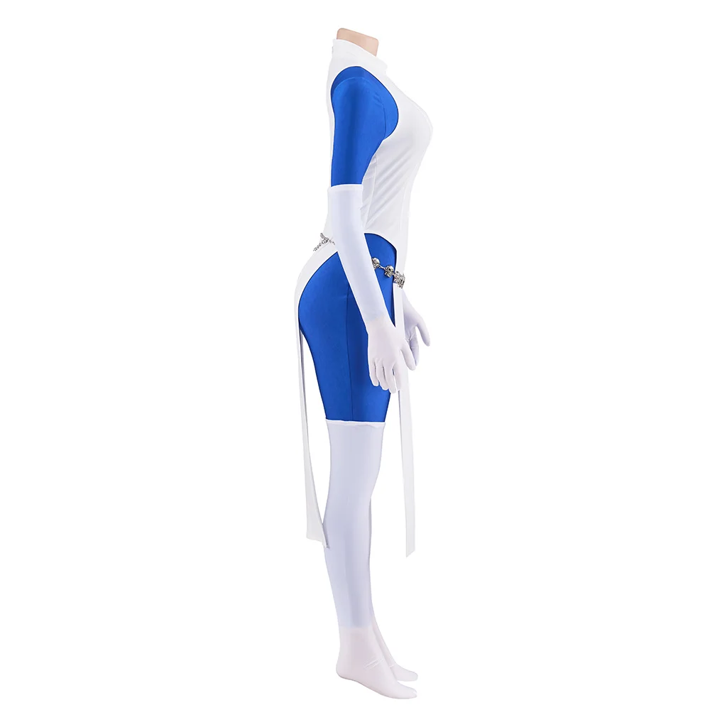 Movie Cosplay Mystique Cosplay Costume Spandex Bodysuit With White Dress Adult Women Halloween Mystique Sexy Fighting Set view 4