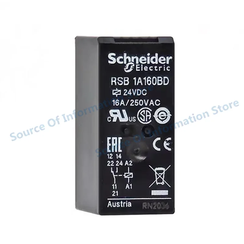 

5Pcs Schneider Relay RSB 1A160BD DC24V 8Pin 16A