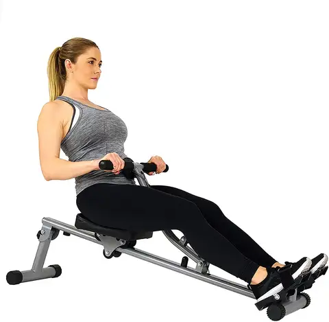 Rameur d'intérieur hybride aluminium-fer, appareil de fitness pour l'entraînement cardio, adapté aux entraînements à domicile et en salle de sport commerciale.