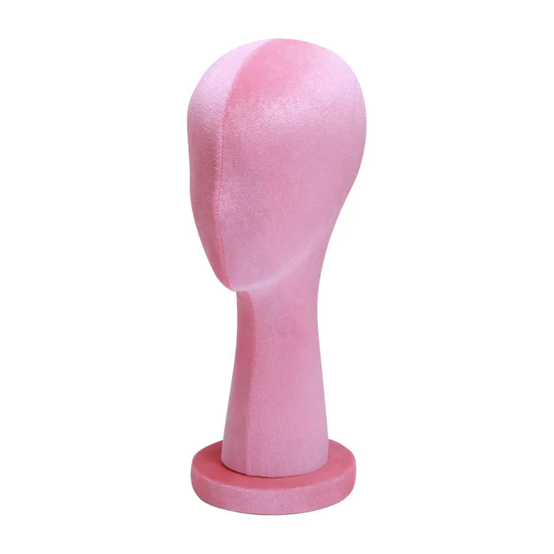 Hot Sale! New Arrival Macaron Color Fabric Cover Mannequin Head For Wigs and Hat Display