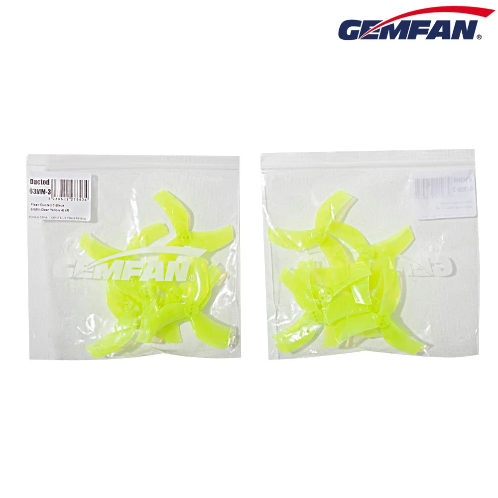 8 pz/4 paia Gemfan D63 canalizzato 63mm 2.5 pollici elica a 3 pale per RC FPV Racing Freestyle stuzzicadenti Cinewhoop Duct droni