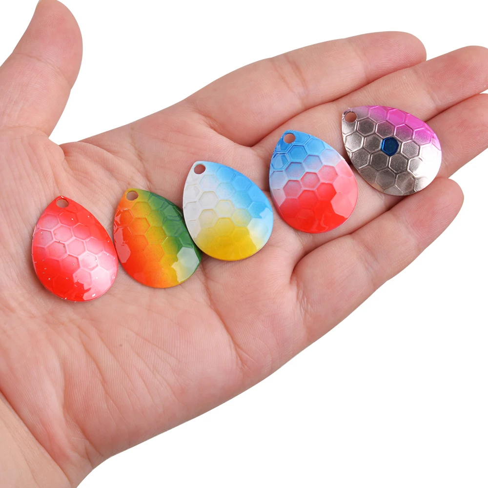 15 sztuk Fishing Lure Spinner Blades Walleye Rig DIY akcesoria dla Walleye Spinner Crawler uprząż Clevises koralik hak połowów