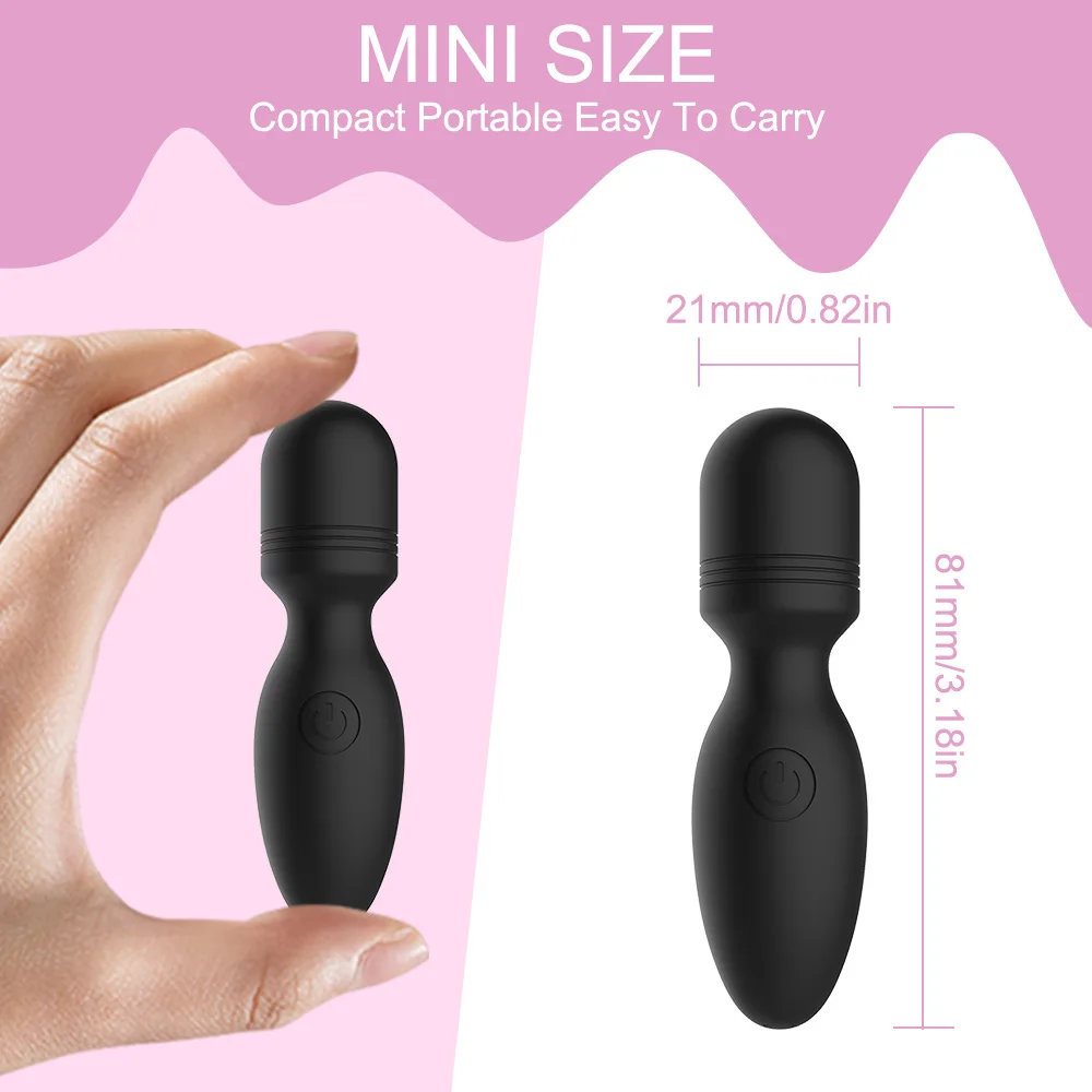 Mini massage stick electric massage stick silicone material 10 frequency USB charging convenient to carry