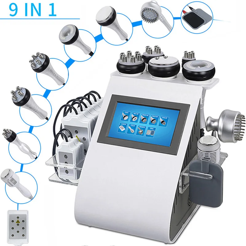 New 9 In 1 40KHZ Vacuum Radio Frequency Massagers KIM 8 Ultrasonic Liposuction Cavitation Skin Tightening Lifting Body Shaper