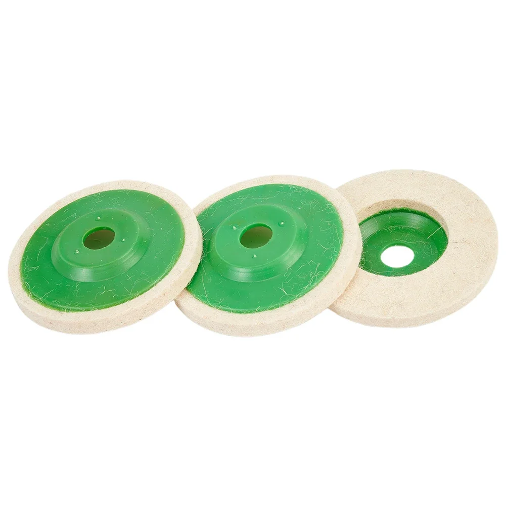3 pezzi 4 pollici 100mm ruota per lucidatura in lana feltro tamponi per lucidatura smerigliatrice angolare disco abrasivo per metallo marmo vetro ceramica