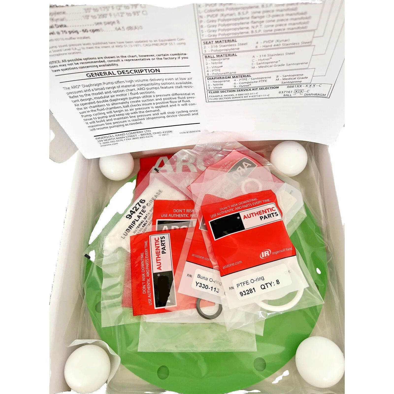 Diaphragm Pumps Repair Kit 637161-44-C Maintenance Parts Set For Air Operated Pneumatic Pump Liquid Wet End Section Tools