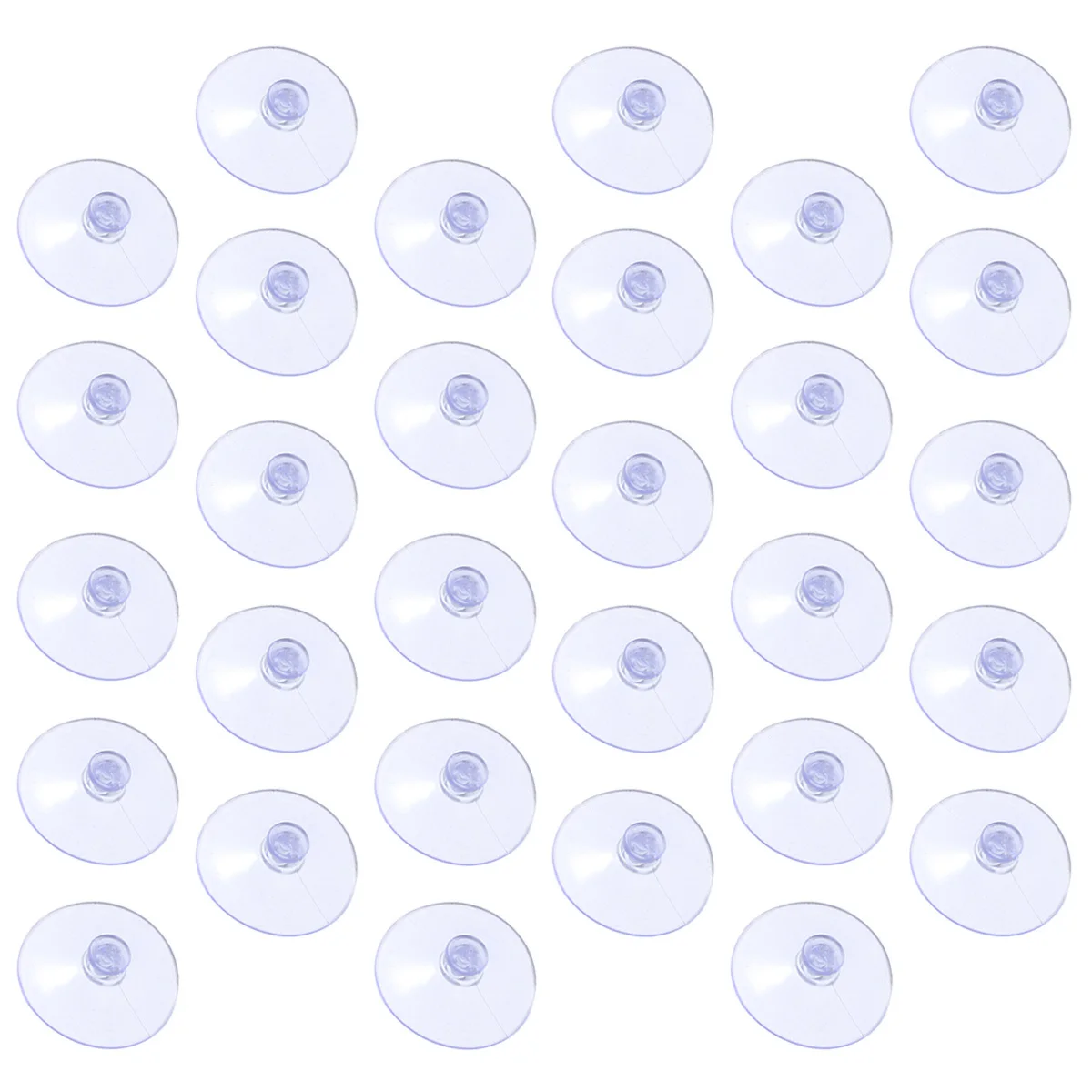 

30pcs Pvc Clear Round Cups Reusable Plastic Sucker Pads Easy Stick Remove Smooth Surface Home Decoration Holiday Hanging