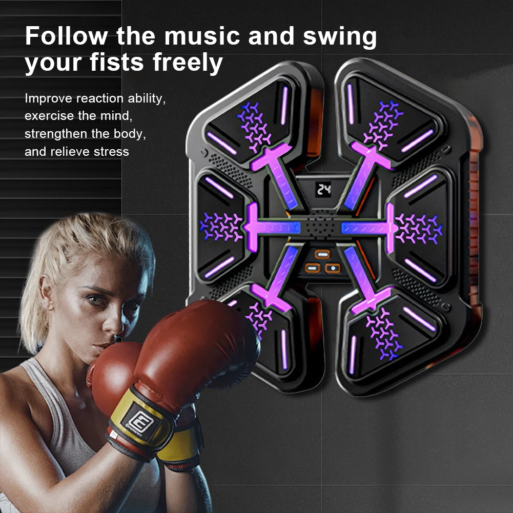 New Smart Music Boxing Machine Adult/Children Sports Fitness Boxing Trainer Home Exercise Response Training Boxing Wall Target