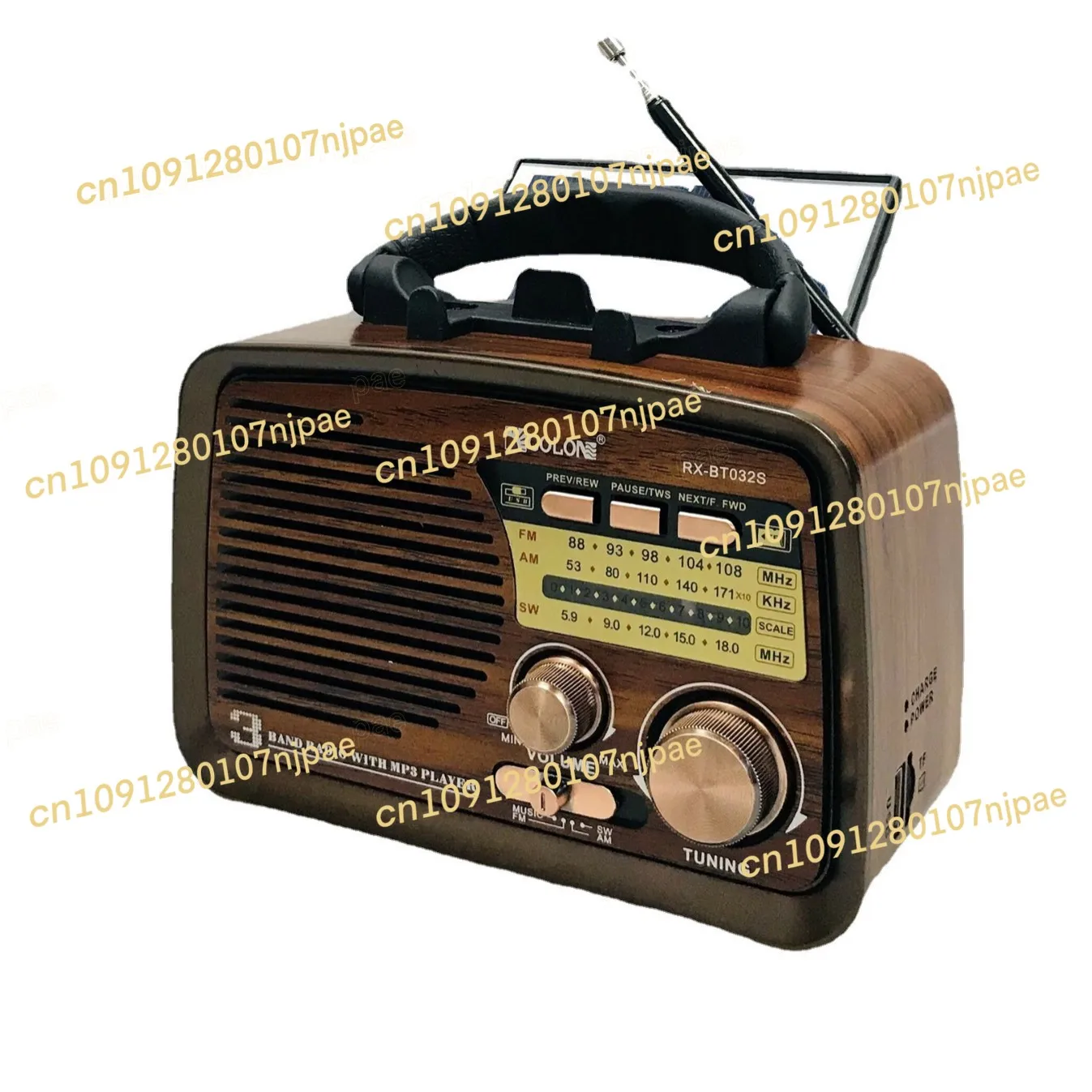 Radio Bluetooth enfichable multi-bande solaire, haut-parleur audio portable rétro, radio pour personnes âgées