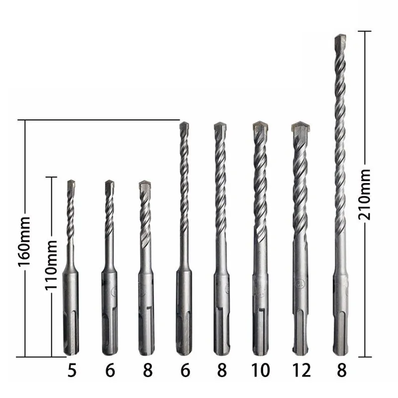 Imagem -04 - Meikela 1pc 10 12 Sds Plus Buraco Saw Perfuração 110 mm 160 mm Martelo Elétrico Brocas para Parede de Concreto Tijolo Alvenaria