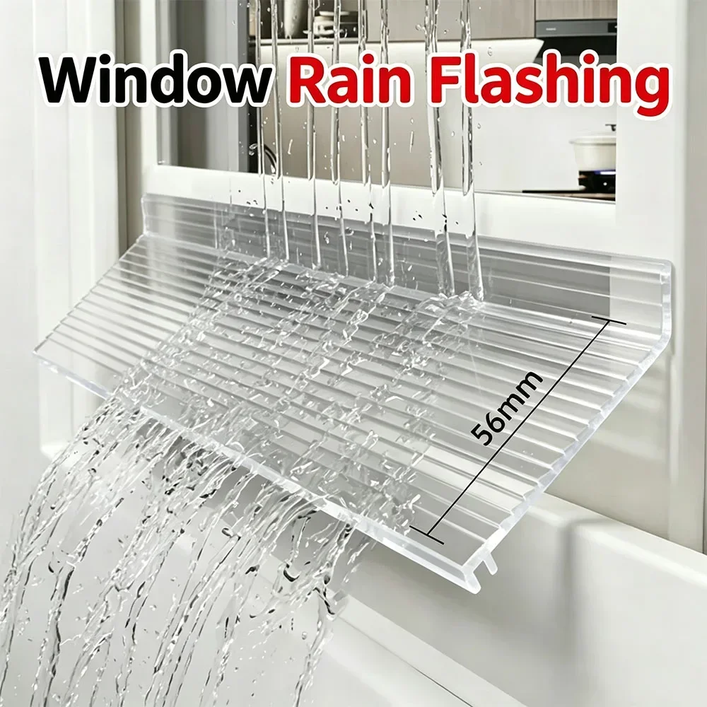 1/2PC Window Water Blocking Bar Balcony Waterproof Rainproof Water Guide Plate Home Transparent Sealing Strip Blocking Board