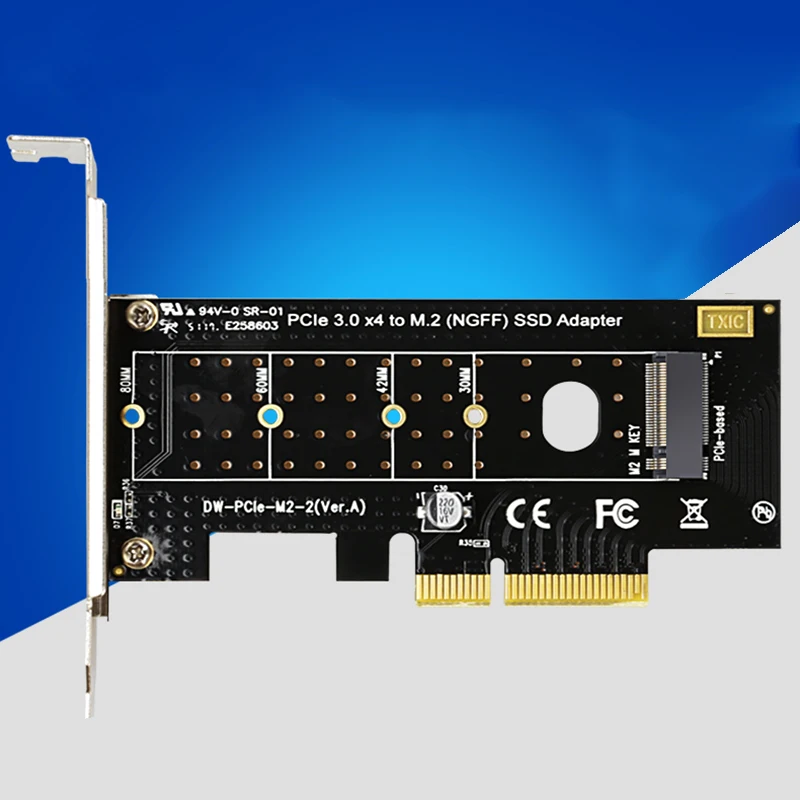 1Pcs PCI-Express To M.2 Solid State Drive Extend Adapter PCIE X1 X4 To M.2 NVME Converter Card For 2230 2242 2260 2280 SSD