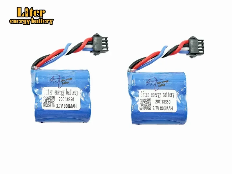 2PCS 3.7V 800mAh 18350 4P-SM Genuine Lipo Battery For UDI001 Remote Control Boats 3.7V 800mAh 18350 SM-4P Li-ion Battery