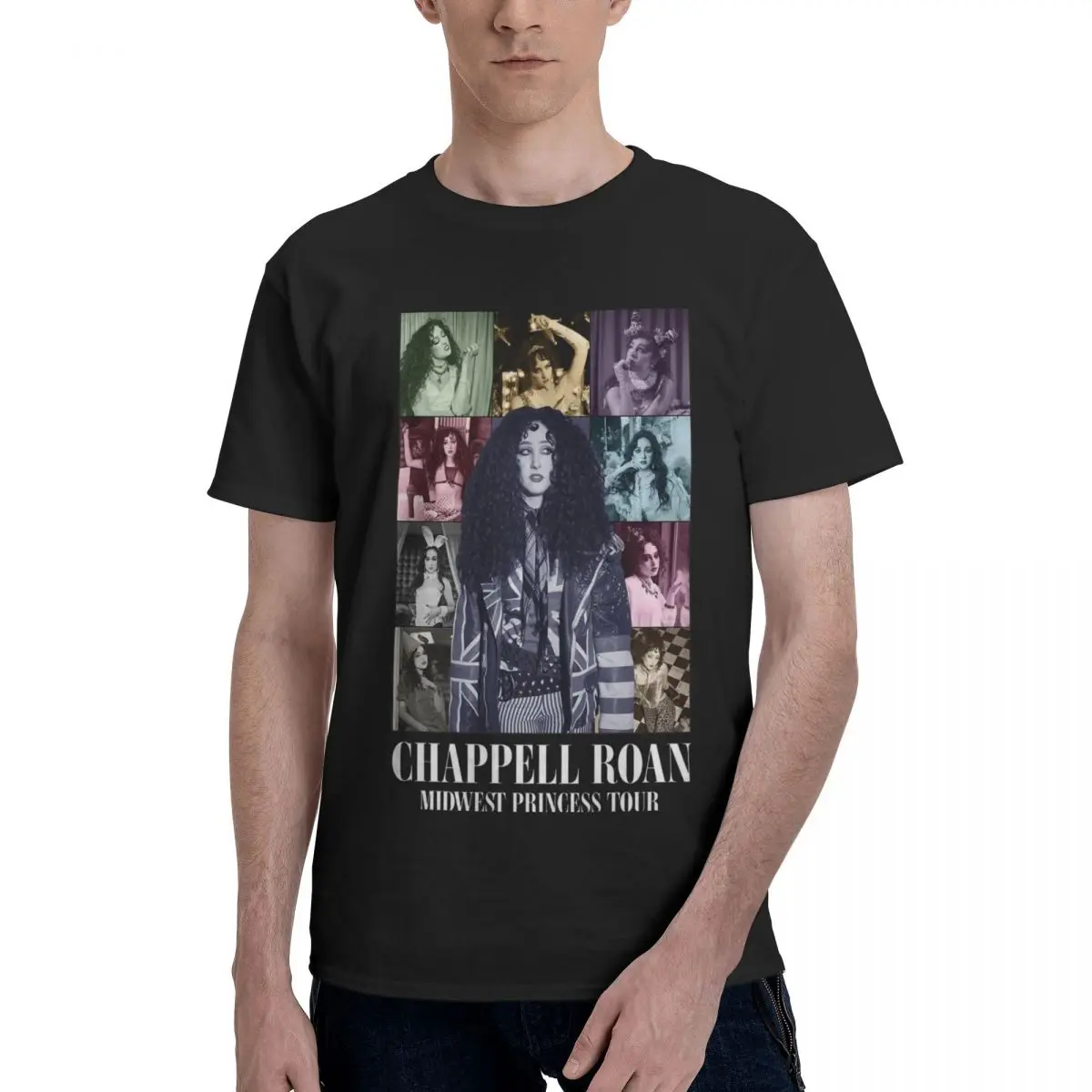 Men's Chappell Roan The Eras Tour T Shirts Cotton Tops Funny Short Sleeve Crew Neck Tees Adult T-Shirt