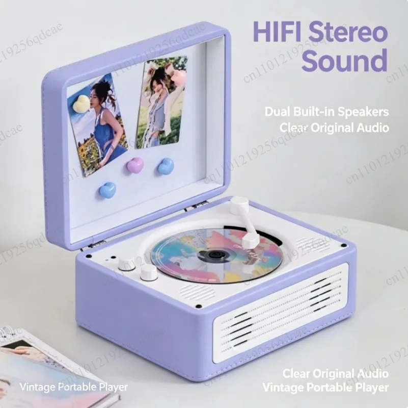 New Retro Cd Player Music Album Bluetooth Stereo All-in-one Player Record Player Cd Playe CD1900a Vintage Home Desktop Desktop