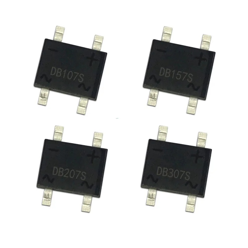 20~2000Pcs DB307S DB207S DB157S DB107S Bridge Rectifier 3A/2A/1.5A/1A 1000V SMD Rectifier Bridge Stack SOP-4 DBS Footprint