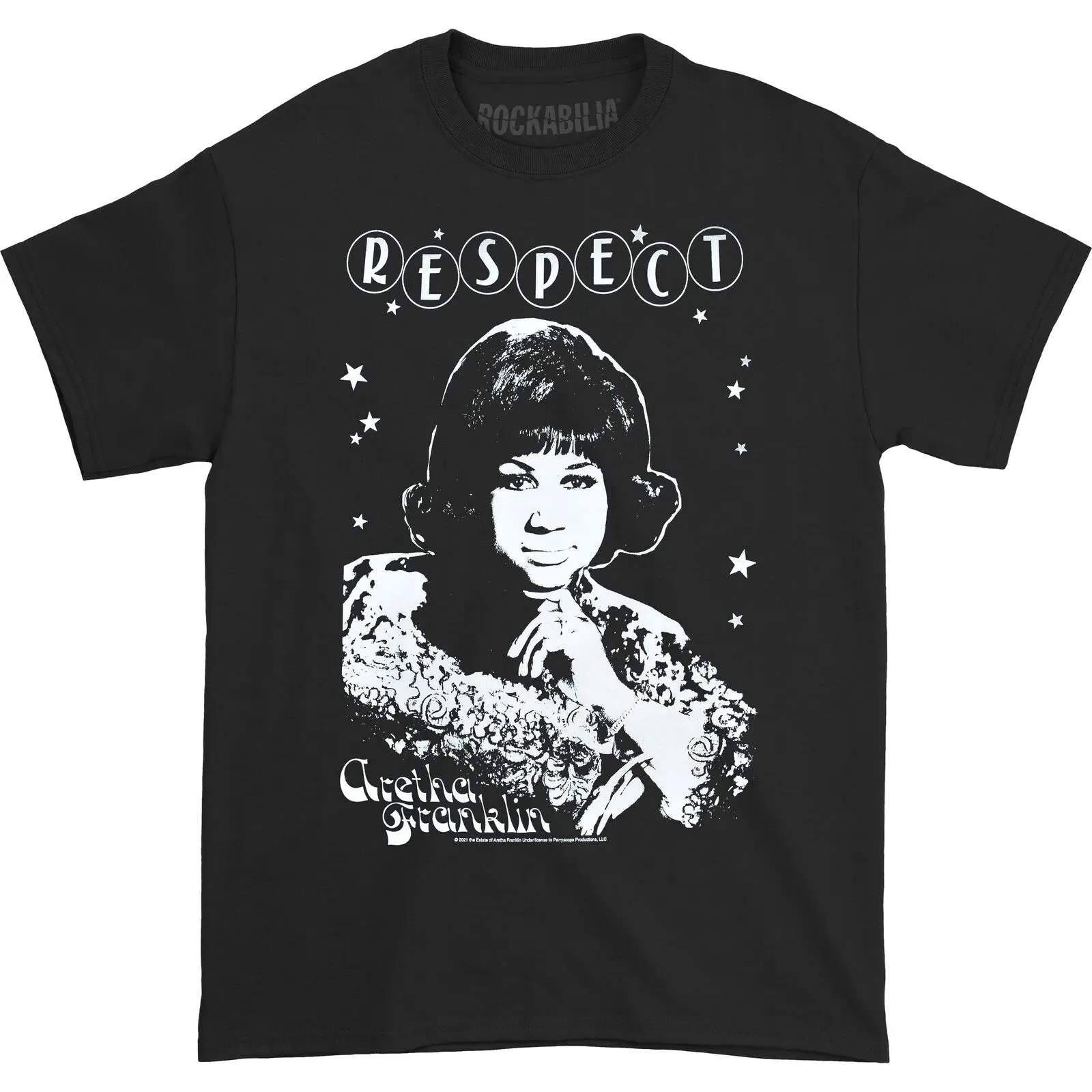 

Men's Aretha Franklin Respect Slim Fit T-shirt XXXXX-Large Black