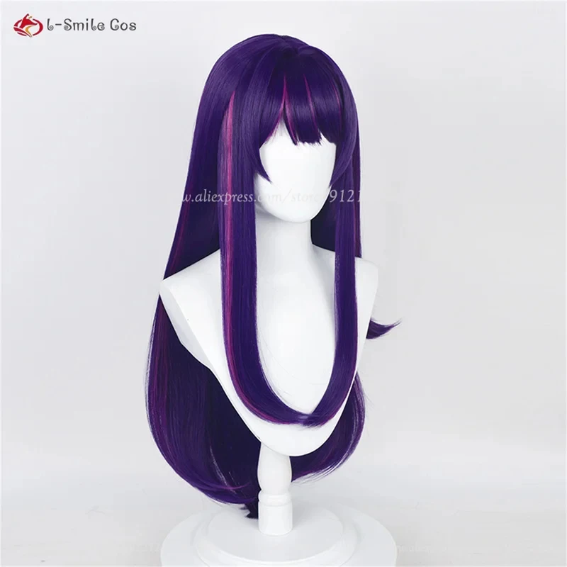 

3;c,5\h;7/CosplayHigh Quality Hoshino Ai Anime Cosplay 80cm Purple Highlight Rose Pink Wig With Headwear He'5,h'7\f/