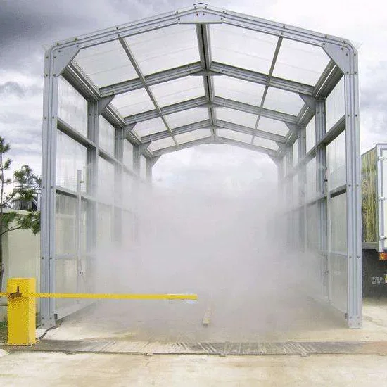 Sanitizing disinfection tunnel sterilizing gate chamber door