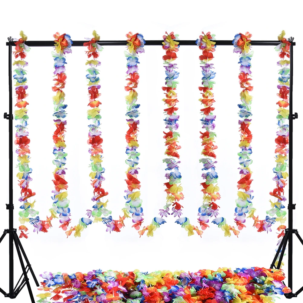 

1pc Flower Strips Rings Garland Decoration Hawaiian Style Party Supplies Luau Banner BBQ Pool Birthday Backyard
