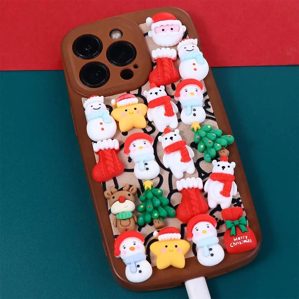 パターン漫画 DIY ヘアピン作成サンタクロース新年飾りクリスマスパッチ家の装飾 DIY アート素材