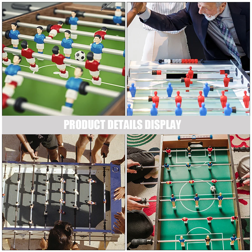 

3Pcs Table Football Rods 8mmx44cm Iron Handles Foosball Table Accessories Desk Soccer Machine Replacement Parts