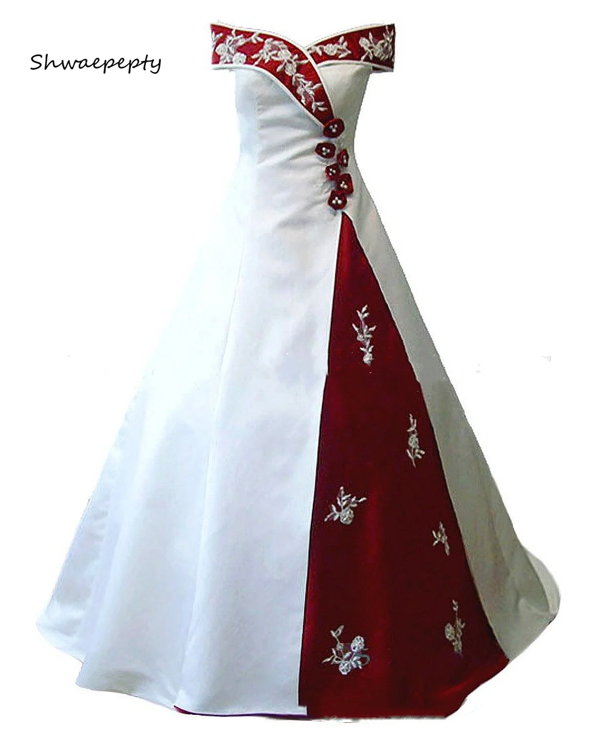 Robe de mariée blanche et rouge avec appliques en dentelle de fleurs 3D, irritation y, une ligne longue, patients, quelle que soit la fibre, robes de mariée vintage personnalisées, 2022