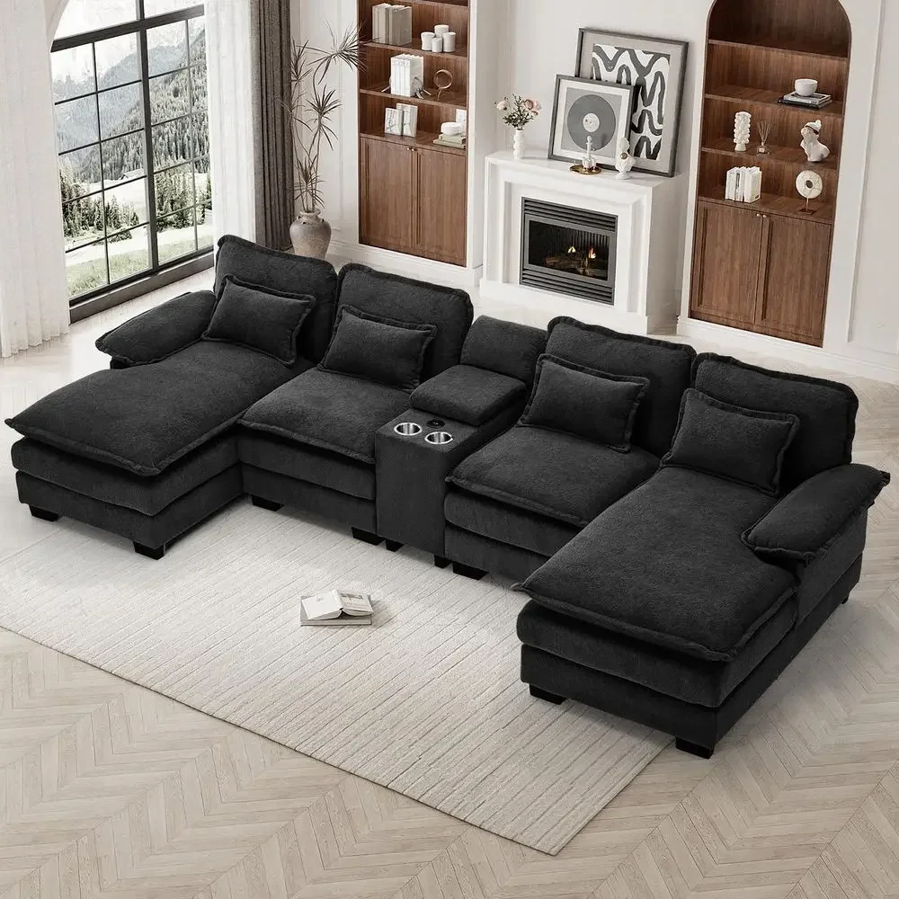 haped Cloud Sectional Couch, 133