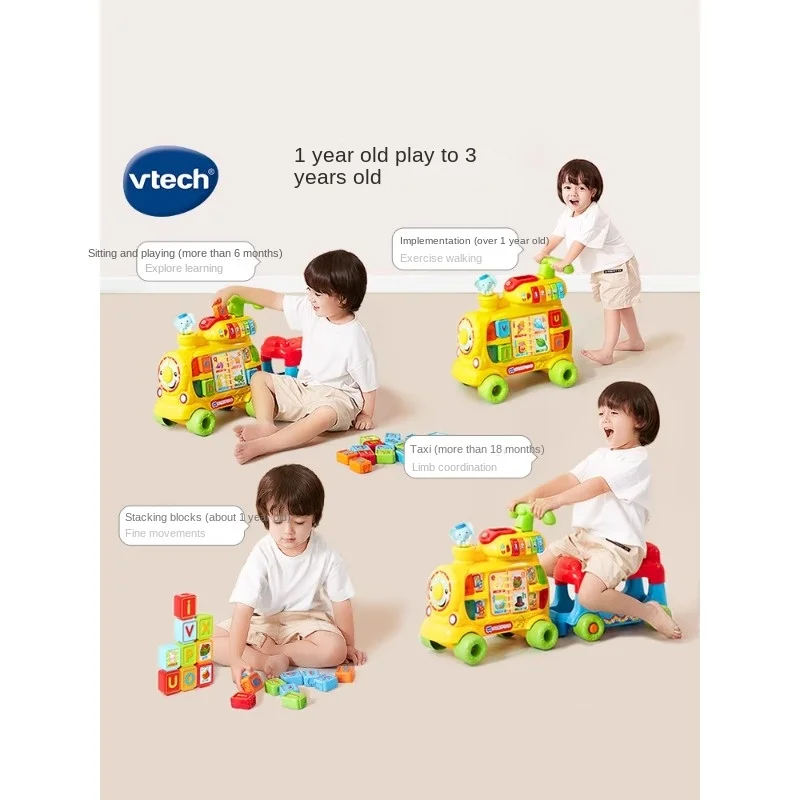 VTech Multi-functional Educational Train Children's Toy Car Scooter 1-3 Years Old Push Walker Balance Car