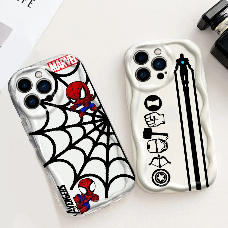 

Loki Lron Spider Man Marvel For Apple iPhone 15 14 13 12 11 XS XR X Pro Max Plus Wave Oil Cover Phone Case