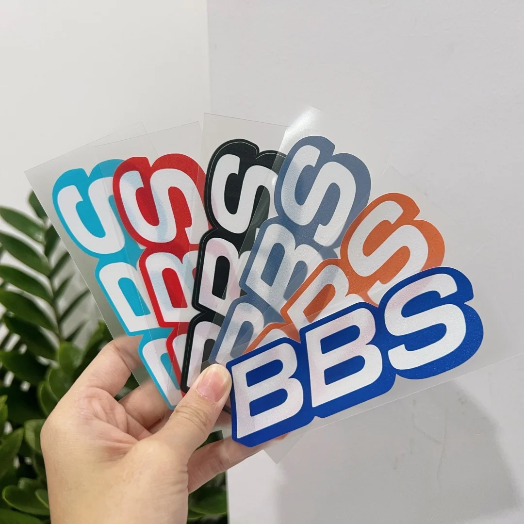 

12x4CM is suitable for BBS logo sponsor's modified car to stick body scratches to cover glass decoration, with general style.