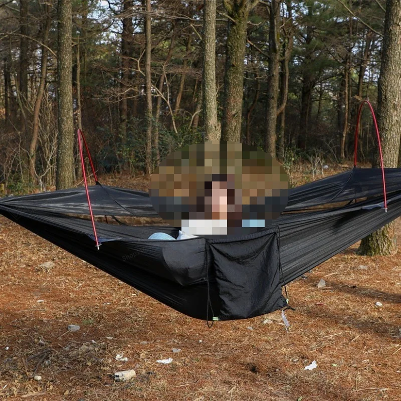 Outdoor Push-pull Anti Rollover Mosquito Net Hammock, Outdoor Double Mosquito Swing, Indoor Tent, New Model