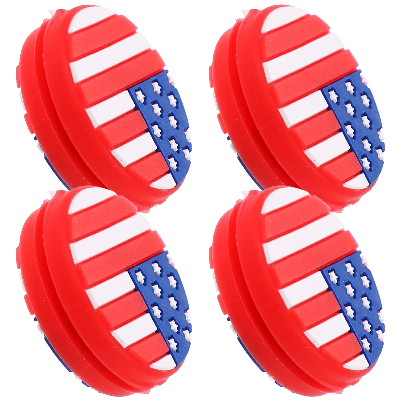 

Силиконовые виброгасители для теннисных ракеток, 4 шт., с рисунком флага США, легко устанавливаются на все теннисные ракетки, улучшают контроль над мячом