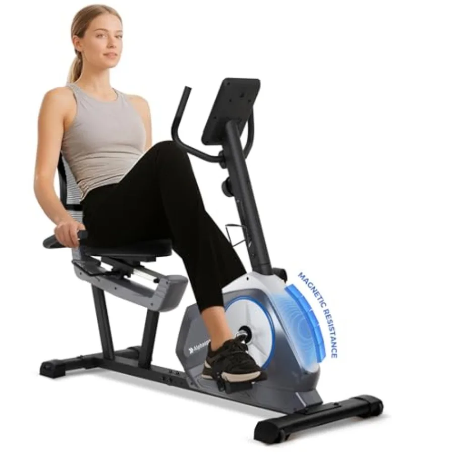 

Велотренажер с магнитной системой сопротивления на 16 уровней, с держателем для бутылки, регулируемым широким мягким сиденьем для дома