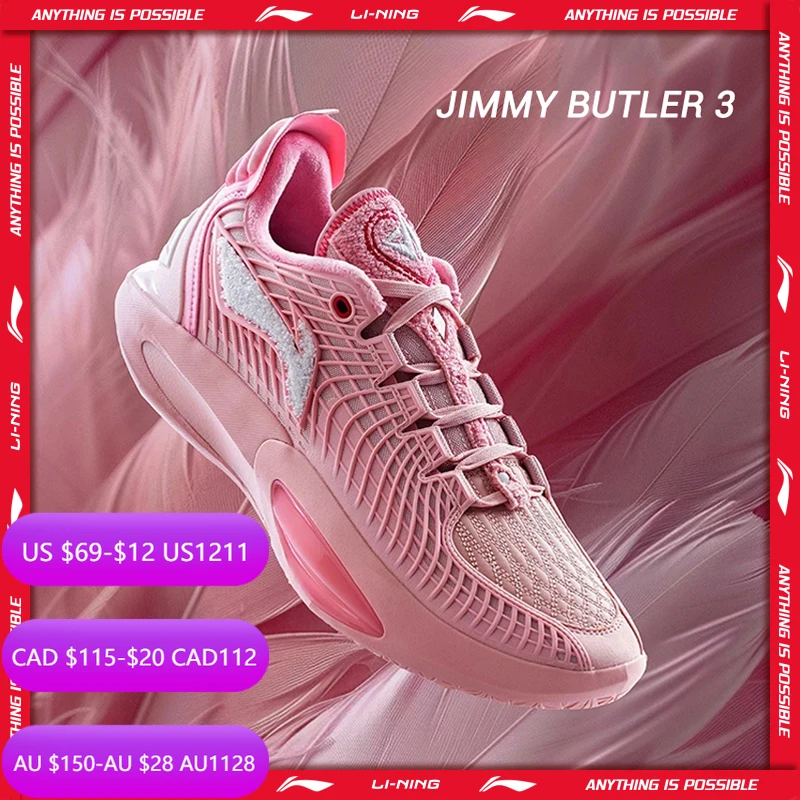 

Мужские профессиональные баскетбольные кроссовки Li-Ning JIMMY BUTLER 3, амортизирующие дышащие кроссовки с носимой подкладкой ABAU107