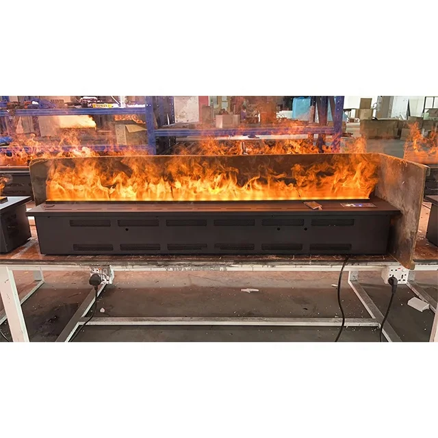 

Современный домашний декор для электрического камина со светодиодным пламенем, 3D-эффект водяного парного тумана, вставка для камина из стали, пластика