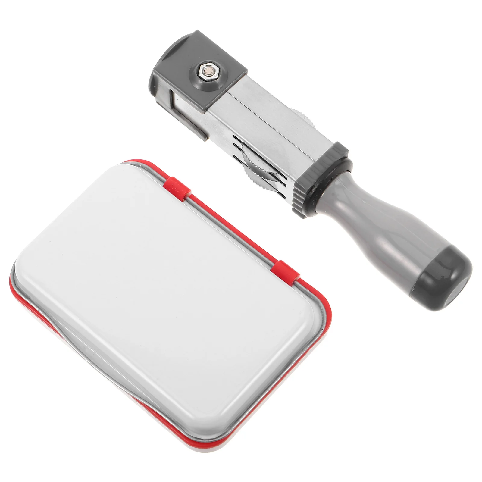 1 مجموعة تاريخ ختم عدة قابل للتعديل التحبير الذاتي تاريخ الختام المحمولة مكتب أداة سنة شهر يوم الثقيلة واضح بصمة الأعمال #1