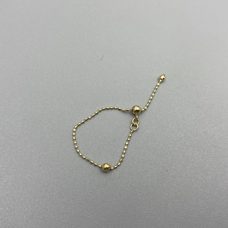 Sinya Au750 18k Gold Ring Wear Size Can Adjust Fashion Style 100% Real pure Gold for Girl ladies Women