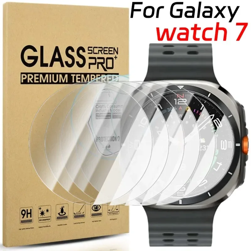 5-1Pcs Tempered Glass for Samsung Galaxy Watch 7 Ultra 40mm 44mm  47mm HD Screen Protector Anti-Scratch Clear Protective Films