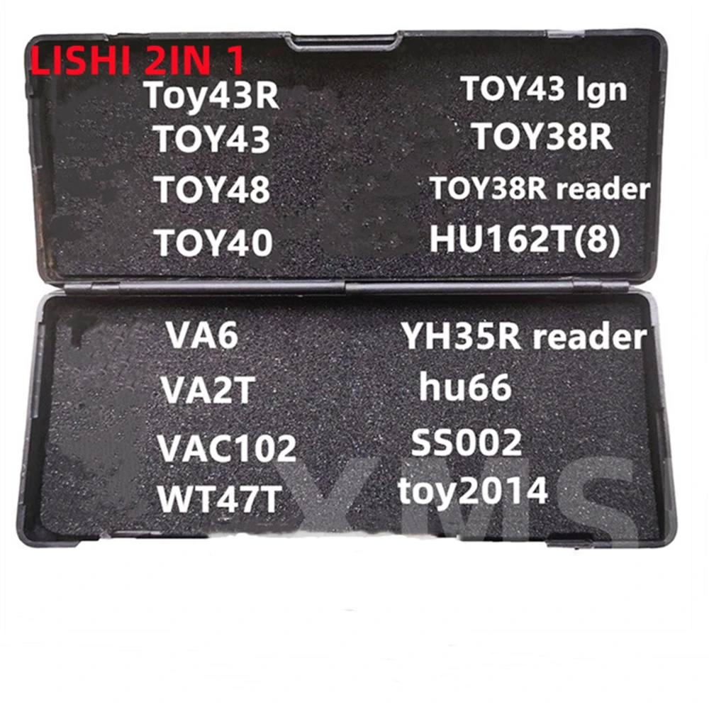 Lishi 2 In 1ถอดรหัส LISHI เครื่องมือ HU66 TOY2014 TOY40 TOY48 TOY43 TOY38R HU162T8 VA6 VA2T VAC102 WT47T YH35R Reader เครื่องมือช่างกุญแจ